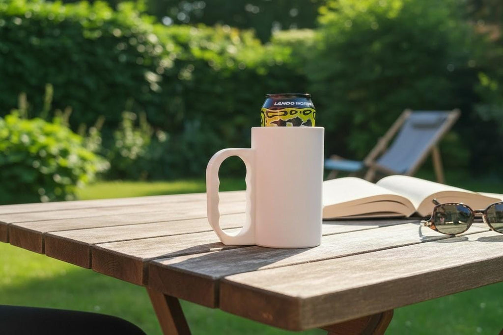 Insulated 16 oz Can Cooler with Handle — view 6, 3D printed, HappyLayerMint Malta