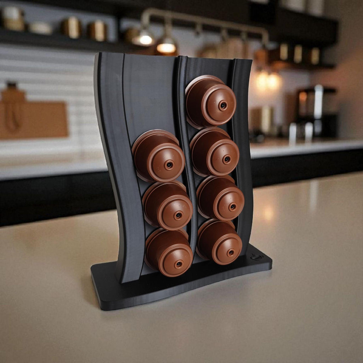 16-Pod Coffee Capsule Holder — view 7, 3D printed, HappyLayerMint Malta
