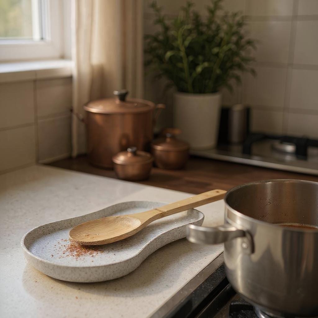 3D-Printed Spoon and Spatula Rest Tray — view 6, 3D printed, HappyLayerMint Malta