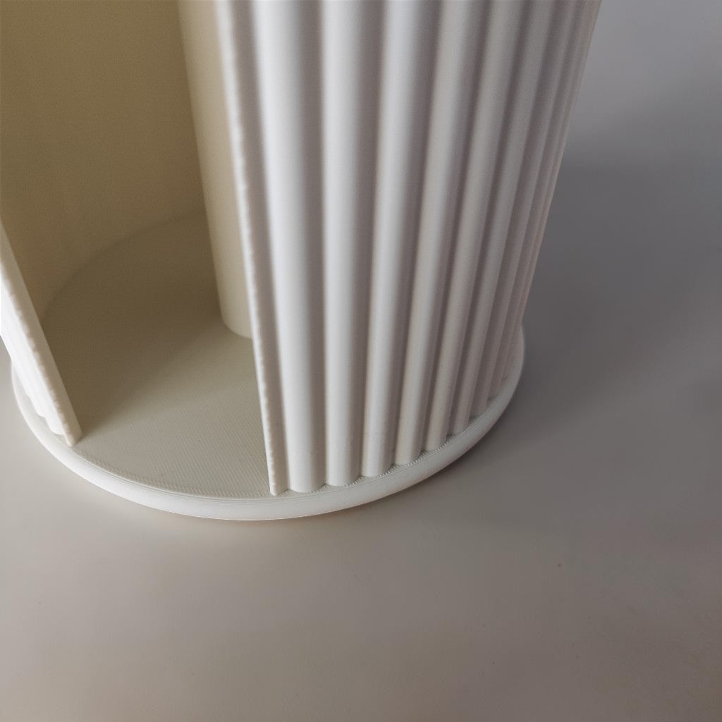 Inca Ribbed Paper Towel Holder, Modern Countertop Kitchen Roll Stand, Minimalist Kitchen Decor