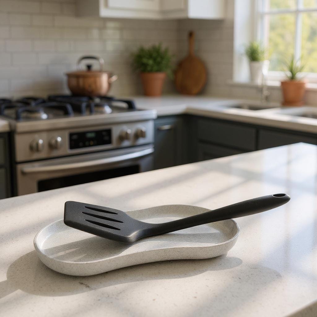 3D-Printed Spoon and Spatula Rest Tray — view 2, 3D printed, HappyLayerMint Malta