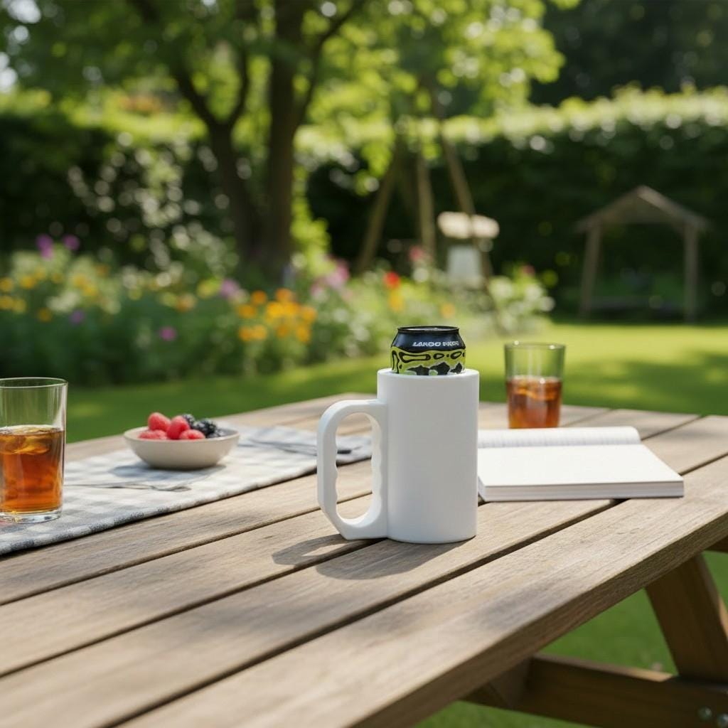 Insulated 16 oz Can Cooler with Handle — view 9, 3D printed, HappyLayerMint Malta