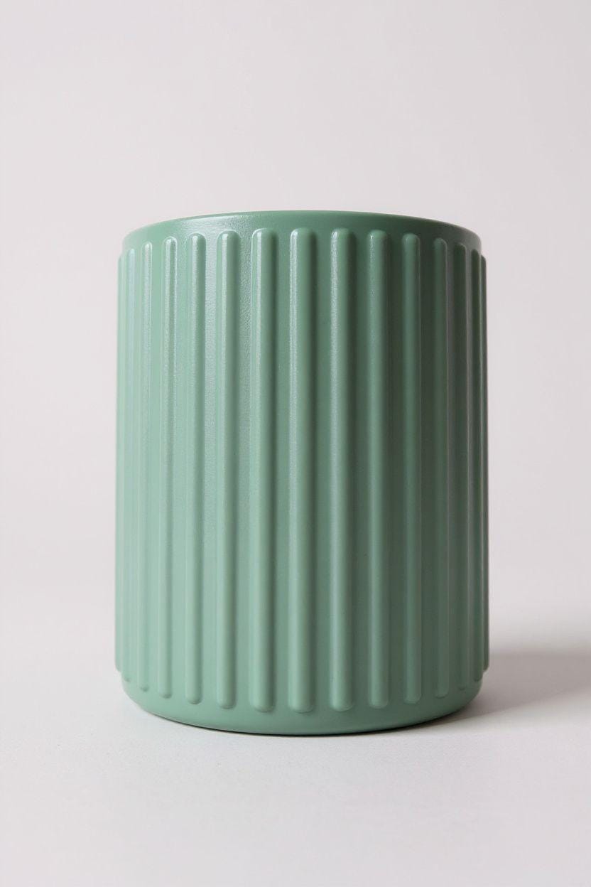 Ribbed 3D-Printed Utensil Holder — view 9, 3D printed, HappyLayerMint Malta