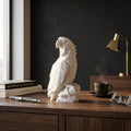 Low Poly Parrot Sculpture, Geometric Bird Statue, Modern Home Decor, Parrot Lover Gift, Minimalist Shelf Decoration
