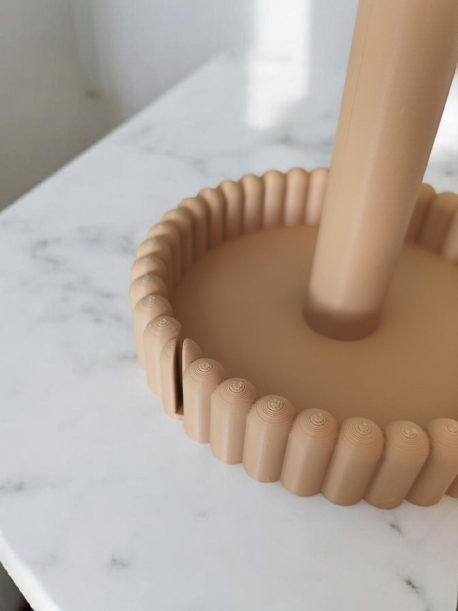 Modern Kitchen Roll Holder, Paper Towel Stand, Minimalist Countertop Storage, Scandinavian Kitchen Accessory
