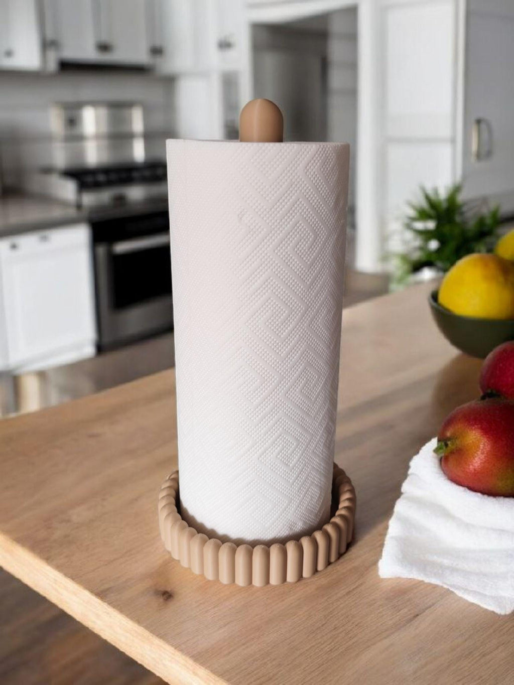 Modern Kitchen Roll Holder, Paper Towel Stand, Minimalist Countertop Storage, Scandinavian Kitchen Accessory