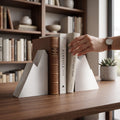 Minimalist Mountain Bookends Set of 2, Modern Geometric Book Ends, Scandinavian Home Décor