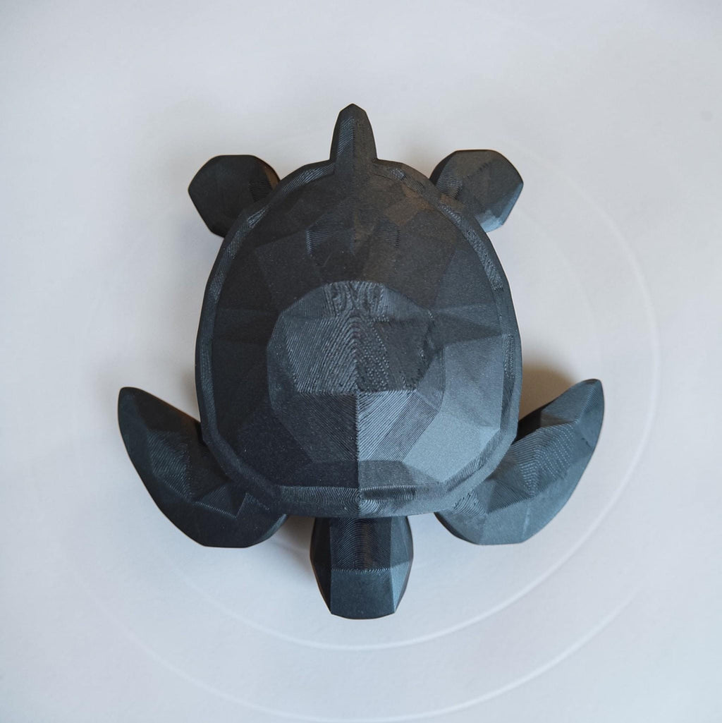 Low Poly Sea Turtle Sculpture, Geometric Ocean Animal Decor, Modern Coastal Shelf Statue, Turtle Lover Gift
