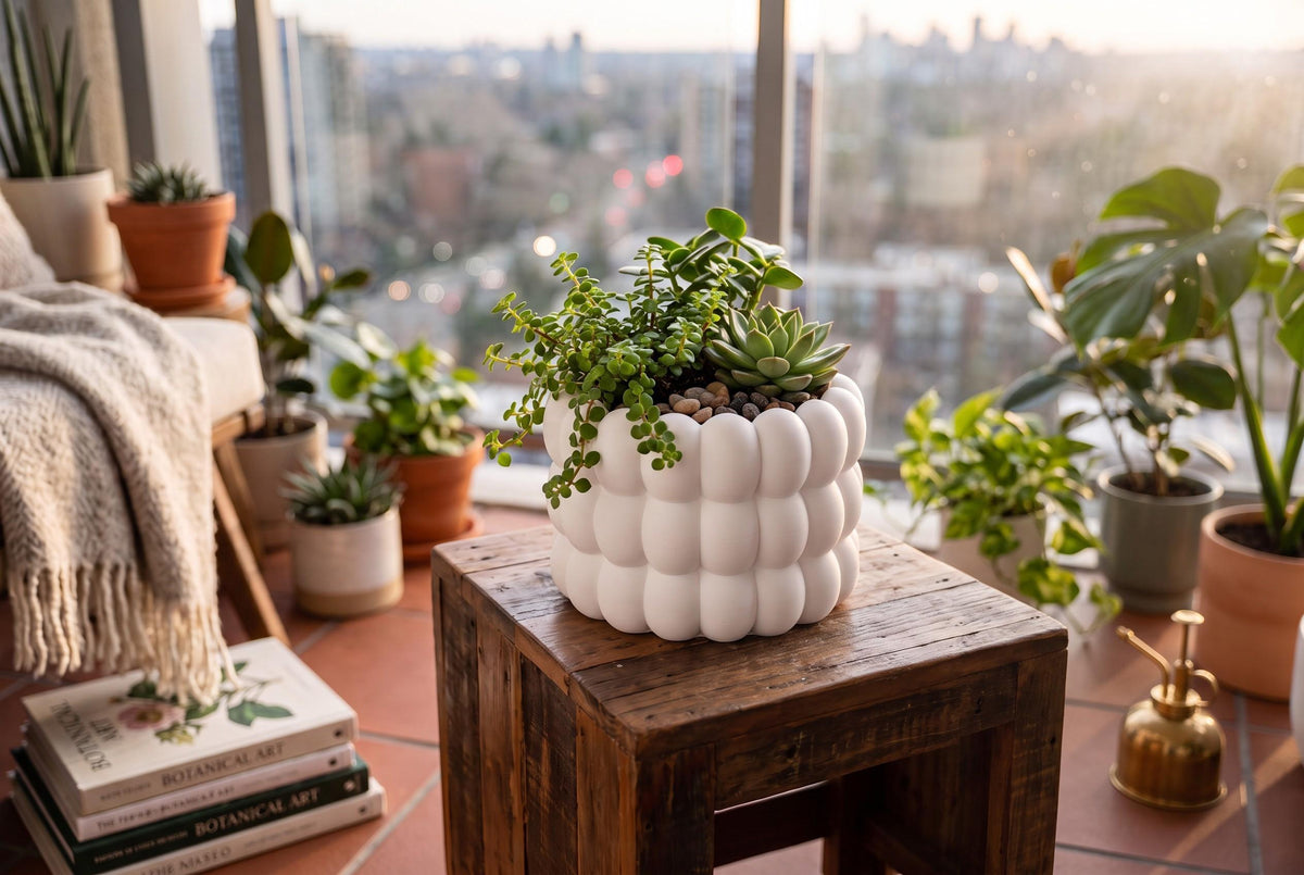 Modern Bubble Planter, Sculptural Plant Pot, Rounded Indoor Planter, Minimalist Home Decor, Plant Lover Gift