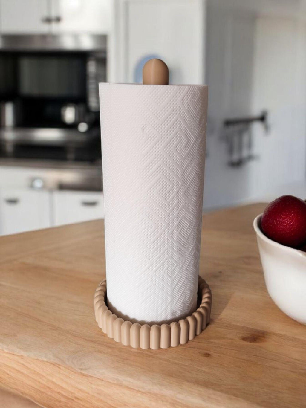 Modern Kitchen Roll Holder, Paper Towel Stand, Minimalist Countertop Storage, Scandinavian Kitchen Accessory